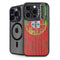 Portuguese Flag Dark Wood iPhone 14 Pro Kickstand Case